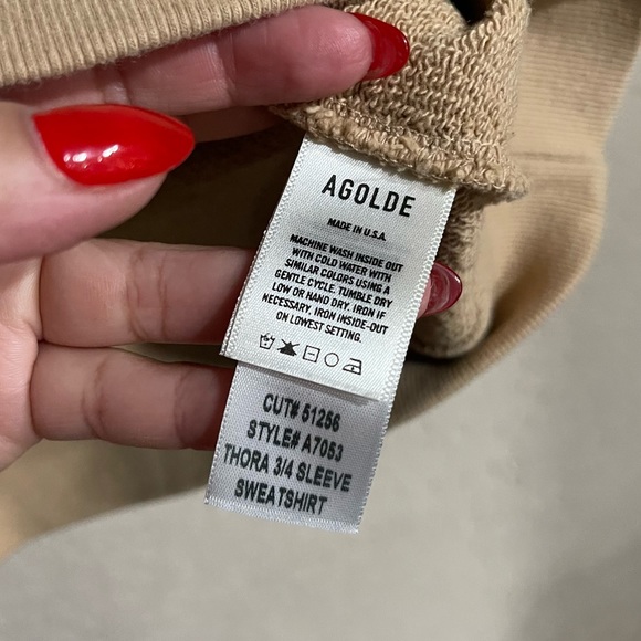 AGOLDE | Thora Cropped 3/4 Balloon Sleeve Size: S - Picture 4 of 6